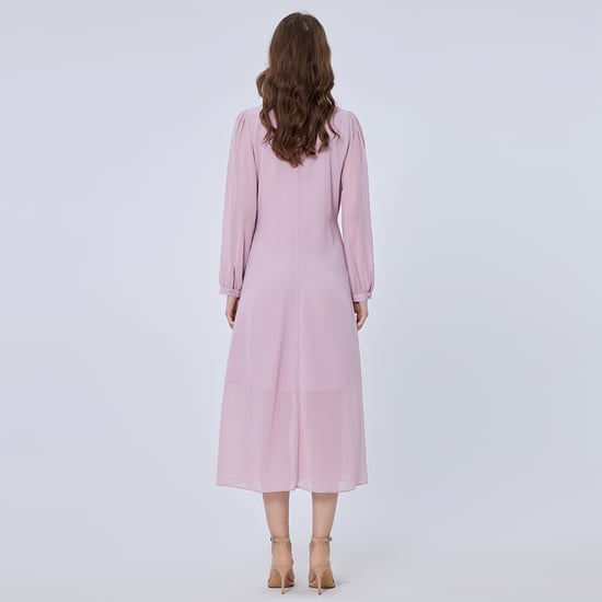 Langes Rüschenkleid aus Chiffon - Image 4