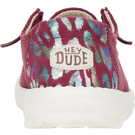 HEYDUDE Wendy Corduroy Leo Polyester Damen Burgundy Loafers - Image 2