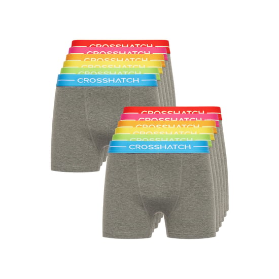 Crosshatch - "Astral" Boxershorts für Herren(12er-Pack) (Holzkohle-Mergel) - Image 1