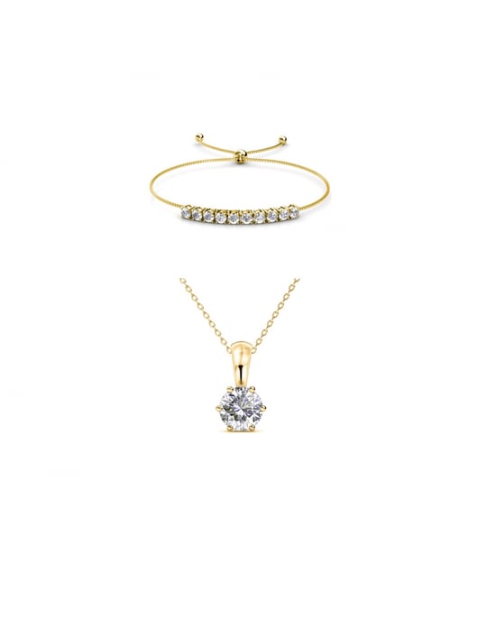 Kristall Mia Geburtsstein Set - Gold und Kristall - Image 1