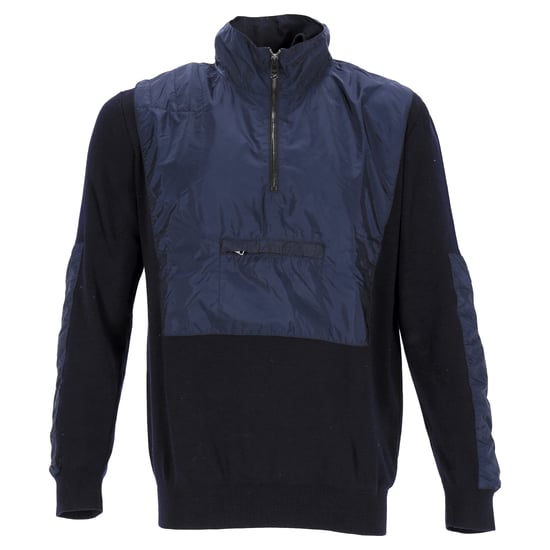 Prada Windbreaker aus navyblauer Wolle und Nylon - Image 1