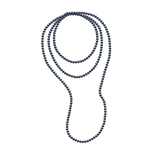 DIADEMA - Necklace - Real Freshwater Pearls Black Tahitian Style