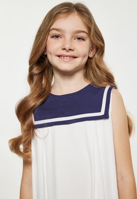 Dreimaster Kleid Mädchen Wollweiß - Image 5