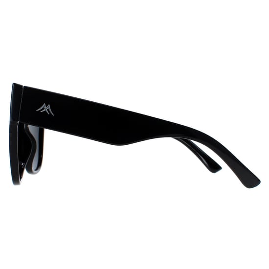 Montana Square Womens Shiny Black Smoke Polarized MP73A