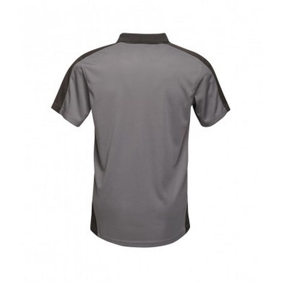 Regatta Contrast Coolweave Pique Polo Shirt (Seal Grey/Black)