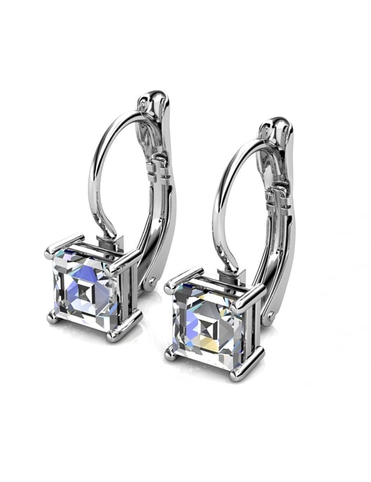 Parure et Coffret Square - Argenté et Cristal - Image 6