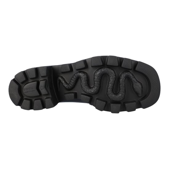 Gucci Damen kniehohe Gummistiefel mit Pferdemotiv aus schwarzem Leder - Image 4