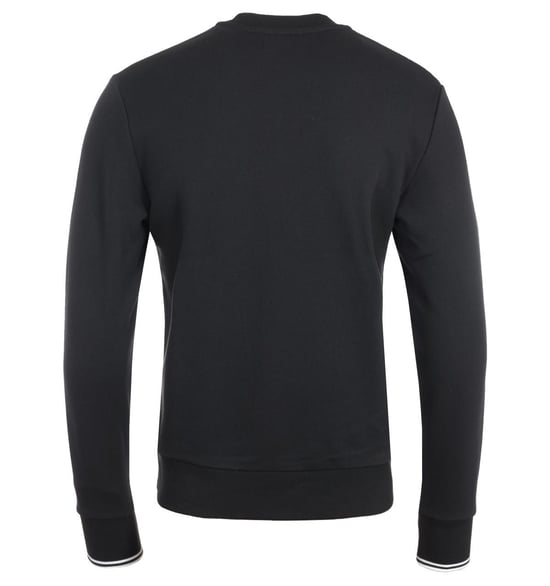 Sweat col rond Fred Perry Pour Homme en Noir - Image 2