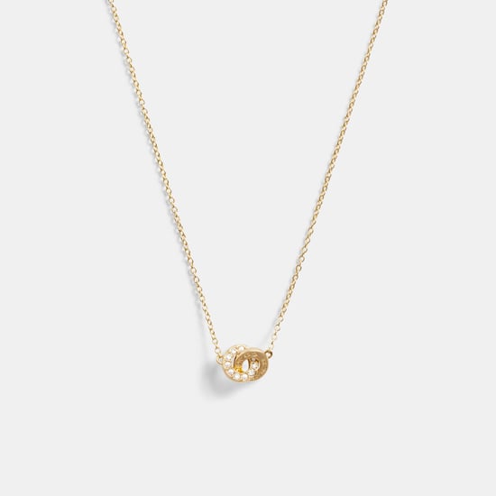 Interlocking Open Circle Pearl Pendant Necklace
