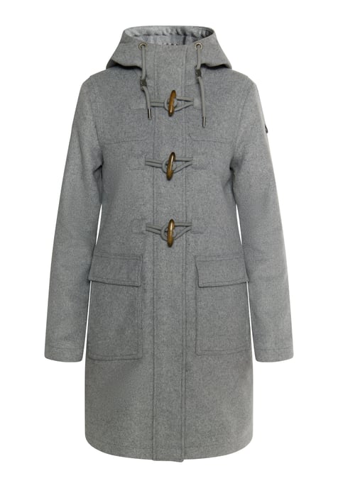 Dreimaster Dufflecoat aus Wollgemisch Damen grau melange - Image 1