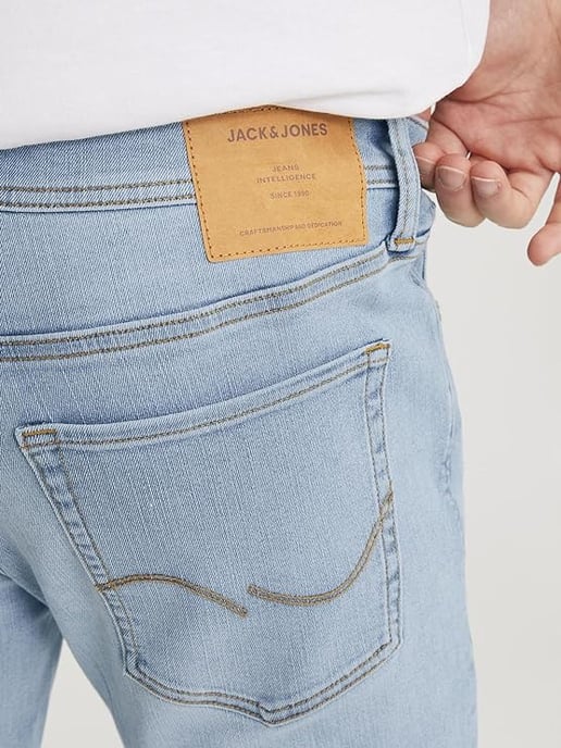JACK & JONES Mens Jeans Skinny Slim Fit Denim Blue