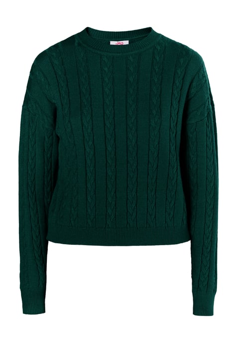 Mymo Strickpullover Damen dunkelgrün - Image 1