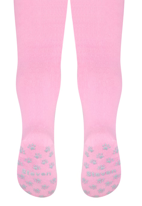 Steven - 1 Paire Collants Bébé Poignées | Collants Coton Antidérapants - Pattes (Rose) - Image 2