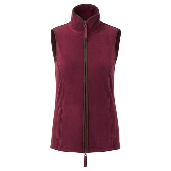 Premier - "Artisan" Weste für Damen (Burgunderrot/Braun) - Image 1