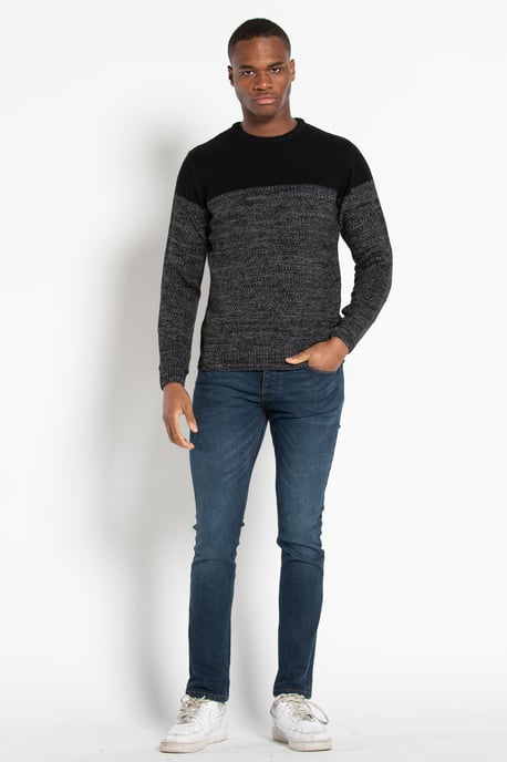 Colour Block Crew Neck Jumper