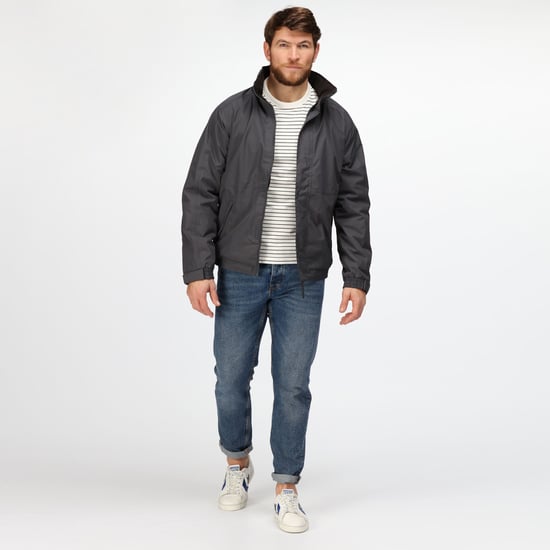 Regatta Mens Dover Waterproof Windproof Jacket (Seal Grey/Black)