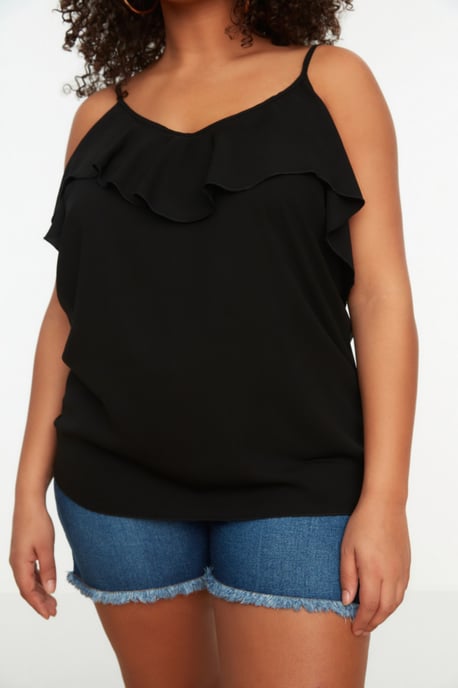 Trendyol Femmes Collier de piscine   Chemisier grande taille - Image 3