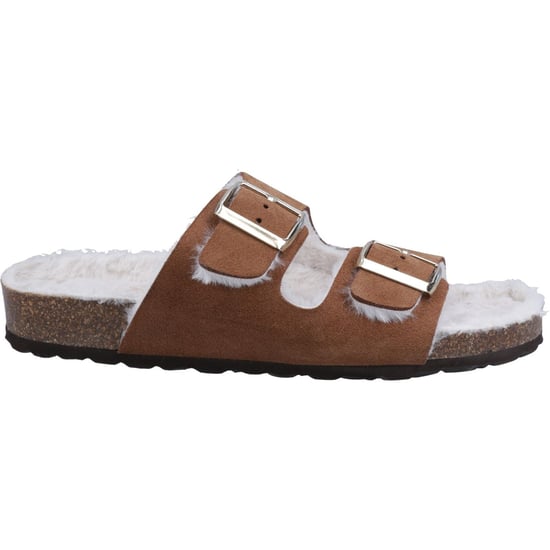 Hush Puppies Jessie Leder Damen Tan Pantoffeln - Image 4