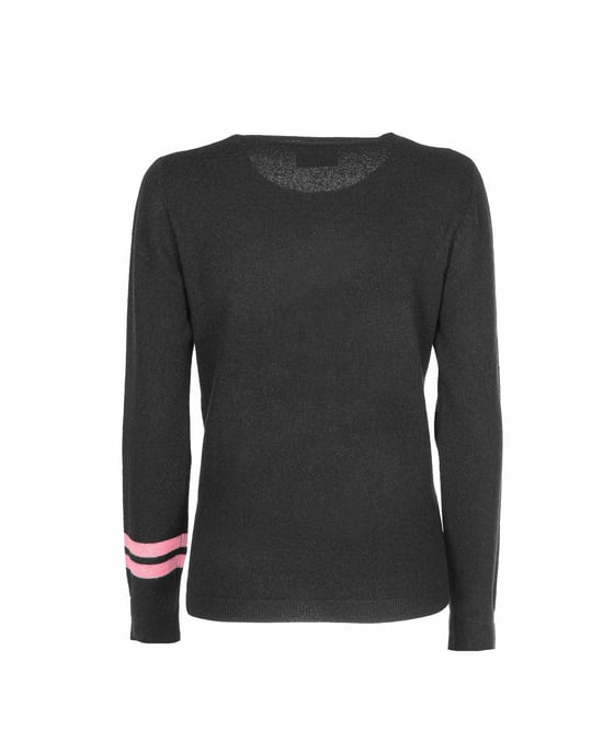 Crown Of Edinburgh Cashmere Crew Neck Sweater Stockbridge Black L