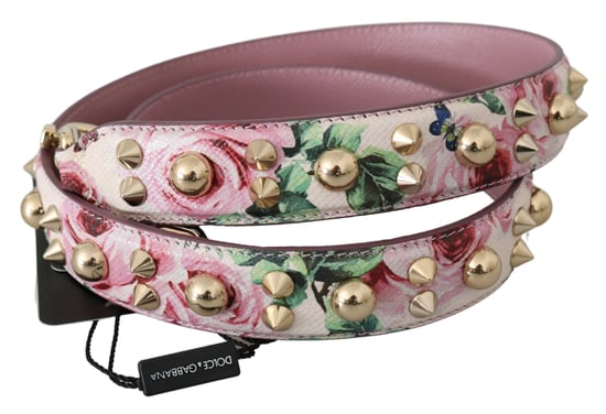 Dolce & Gabbana rose en cuir floral accessoire épaule - Image 2