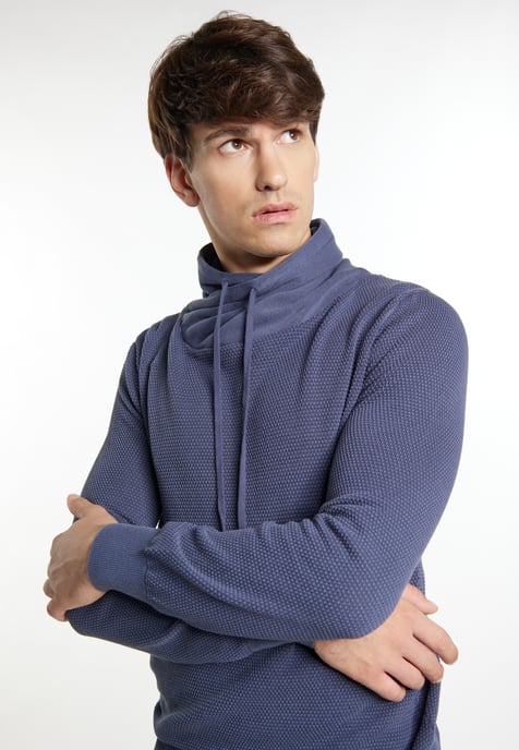 Mo Strick Pullover Herren Marine - Image 5