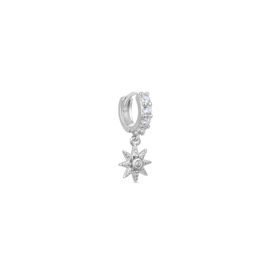 Luxenter 925 Sterling Silber Piercing mit rhodiniertem Brillant Zirkonia - Kaiwise - Image 1