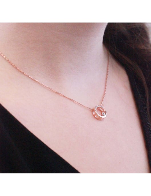 Clarine-Anhänger - Rosegold und Kristall - Image 2