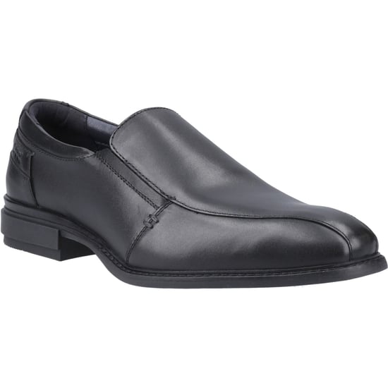 Pod Spear Leder Herren Schwarz Slip-On Schuhe - Image 1