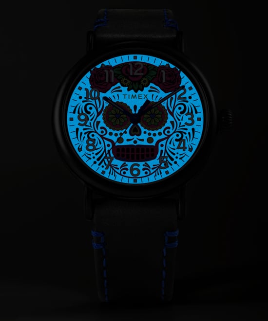 Timex Waterbury Standard Dia De Los Muertos Schwarz Herren Armbanduhr TW2V67600 - Image 4
