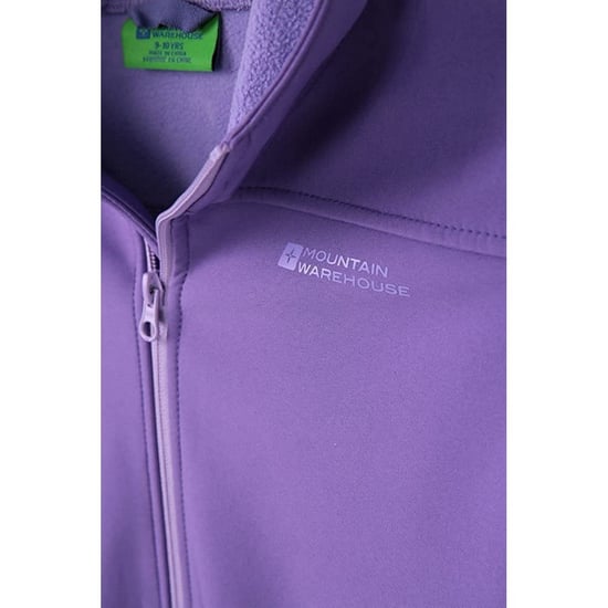 Mountain Warehouse Childrens/Kids Exodus Wasserfeste Soft Shell Jacke (Lila) - Image 5