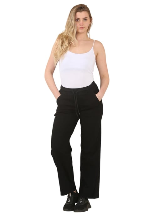 MYT Womens Elasticated High Waist Wide Leg Jeans in Schwarz - Image 6
