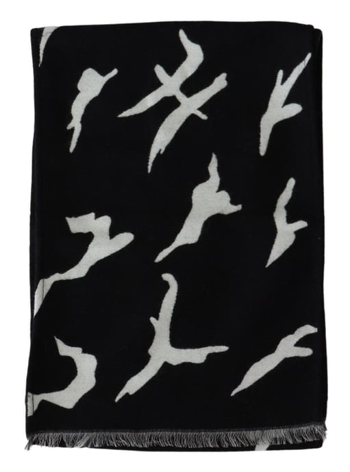 Givenchy noir blanc laine unisexe l'hiver écharpe chaude enveloppe du châle pour hommes - Image 3