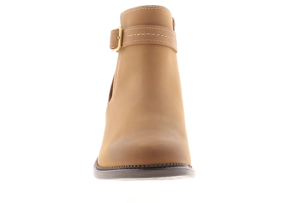 Clarks Womens Ankle Boots Maye Strap Leather Zip tan - Image 3