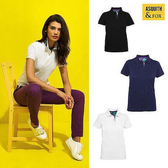 Asquith & Fox - Polo-Shirt mit kurzen Ärmeln - Damen (Weiß) - Image 2