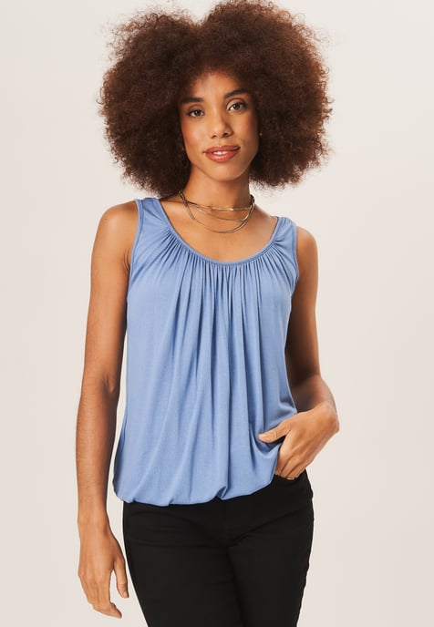 Rouse Neck Oversized Ärmelloses Top - Image 1