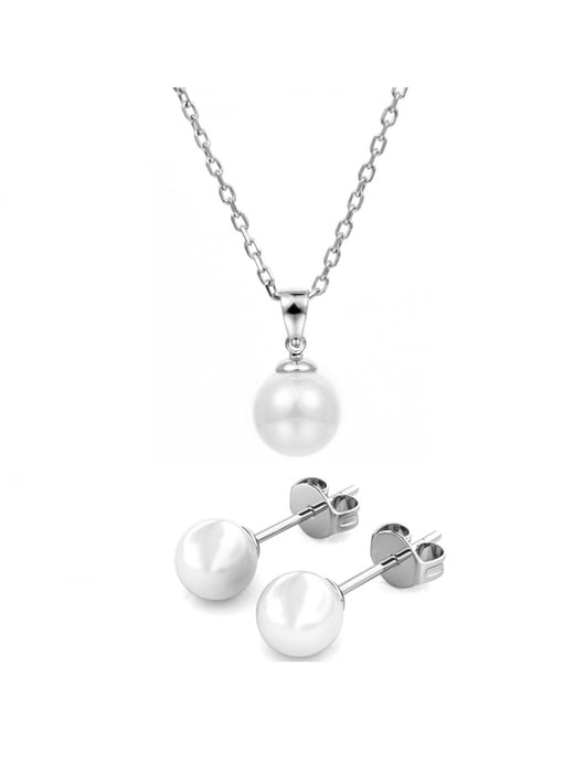 Perlmuttset - Silber und Kristall - Image 1