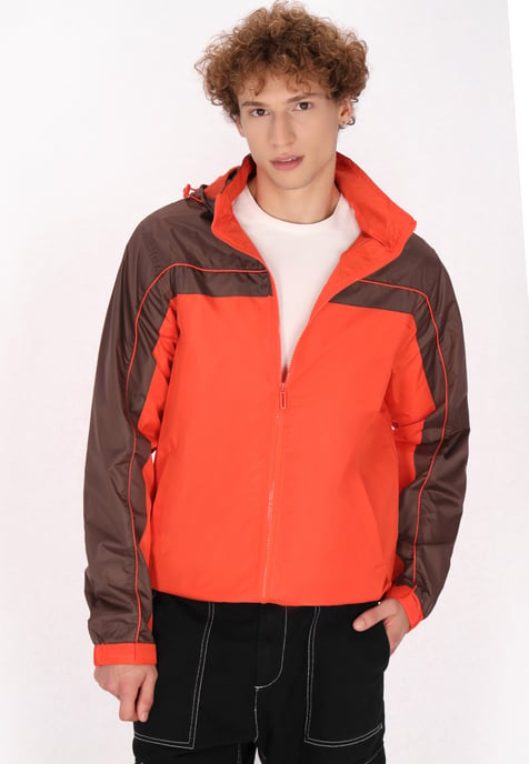 Mo Jacke Herren Orange Braun - Image 3
