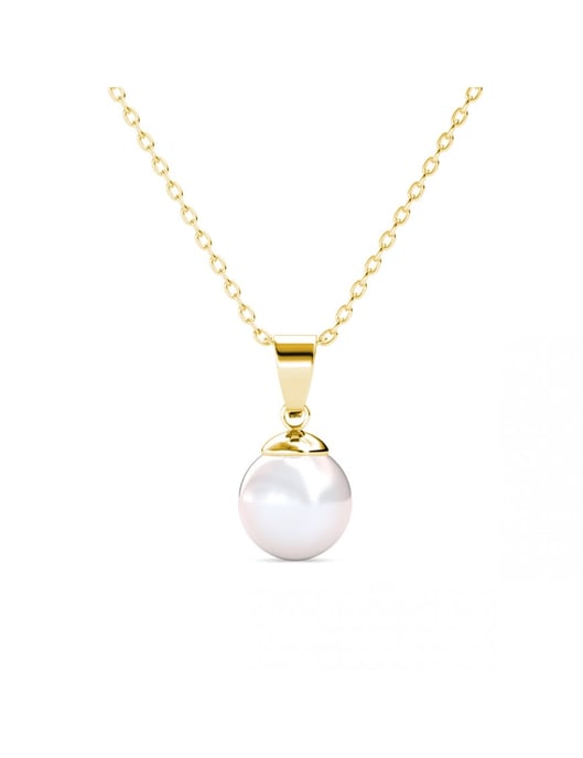 Vollmond-Perlen-Anhänger - Gold und Kristall - Image 1