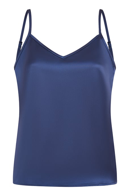 Navy Satin Cami Top