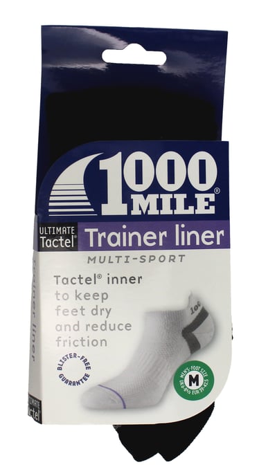 1000 Mile - Herren Ultimate Low Cut Doppel-Lagen Feuchtigkeitsableitende Trainingssocken - Schwarz - Image 2