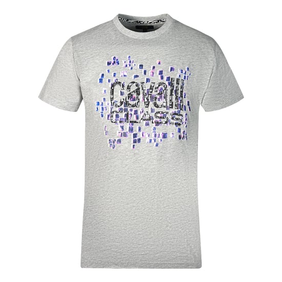 Cavalli Class Skalen Design Logo Graues T-Shirt - Image 1