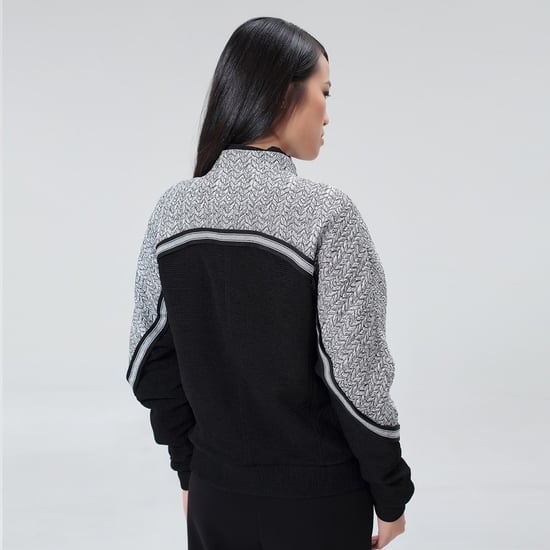 Bi-Material-Jacquard-Jacke - Image 2