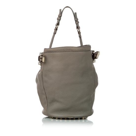 Vintage Alexander Wang Diego Leather Bucket Bag Gray