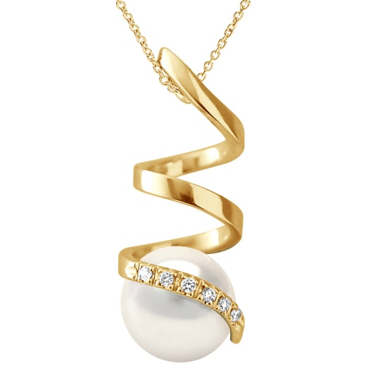 DIADEMA - Anhänger - Gelbgold und echte Süßwasserperlen - Image 1