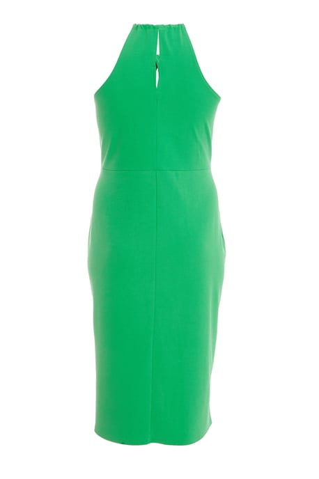 Curve Green Halter Neck Midi Dress