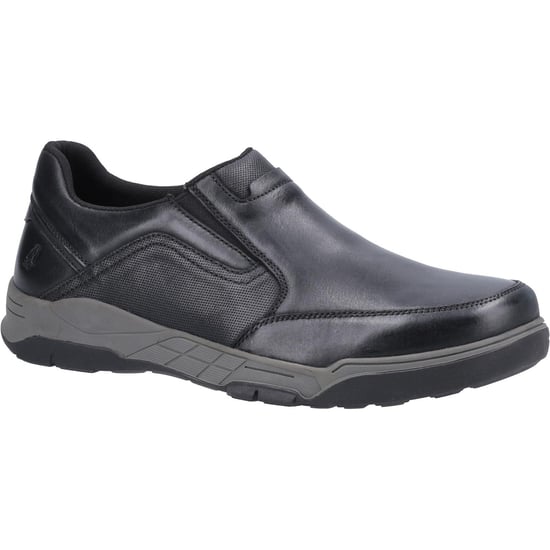 Hush Puppies Herren Fletcher Lederschuhe (Schwarz) - Image 1
