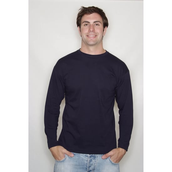 Fruit Of The Loom Herren R Langarm T-Shirt (Deep Navy) - Image 4