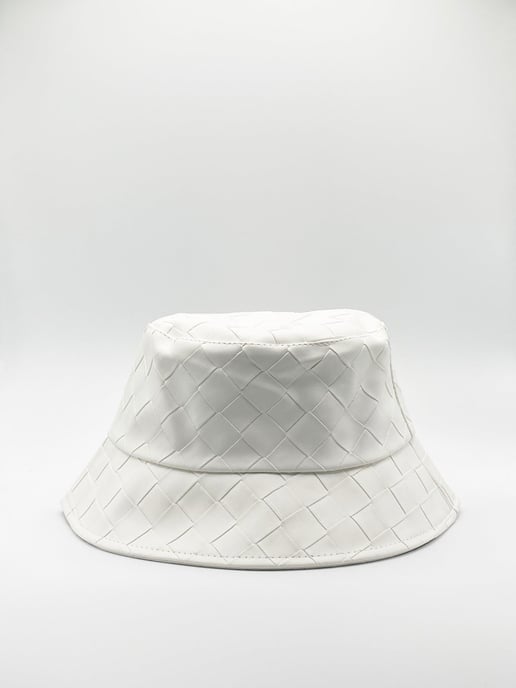 Woven PU Leather Bucket Hat