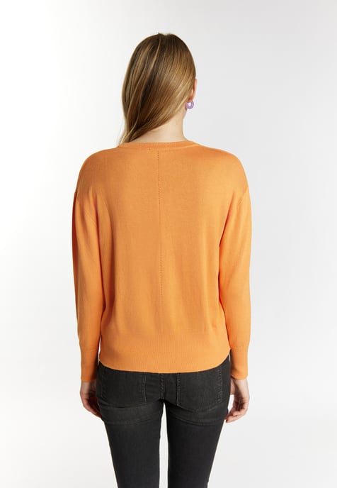 Mymo Strickpullover Damen orange - Image 4