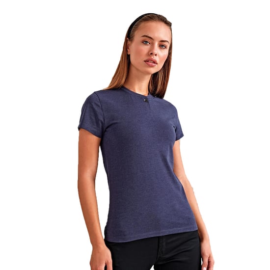 Premier - "Comis" T-Shirt für Damen (Marineblau meliert) - Image 2